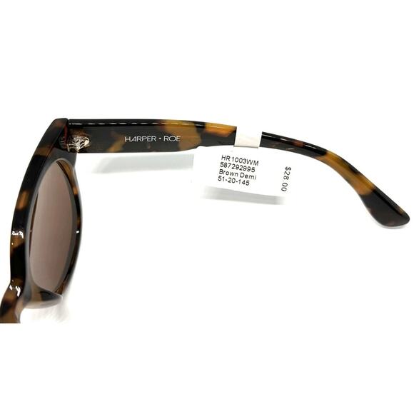 New Harper + Roe Brown Demi Tortoise Shell Sunglasses - Picture 6 of 6